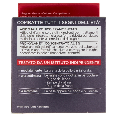 L'Oréal Paris Crema Viso Giorno Antietà Revitalift Laser X3, con Acido Ialuronico e ProXylane, 50 ml